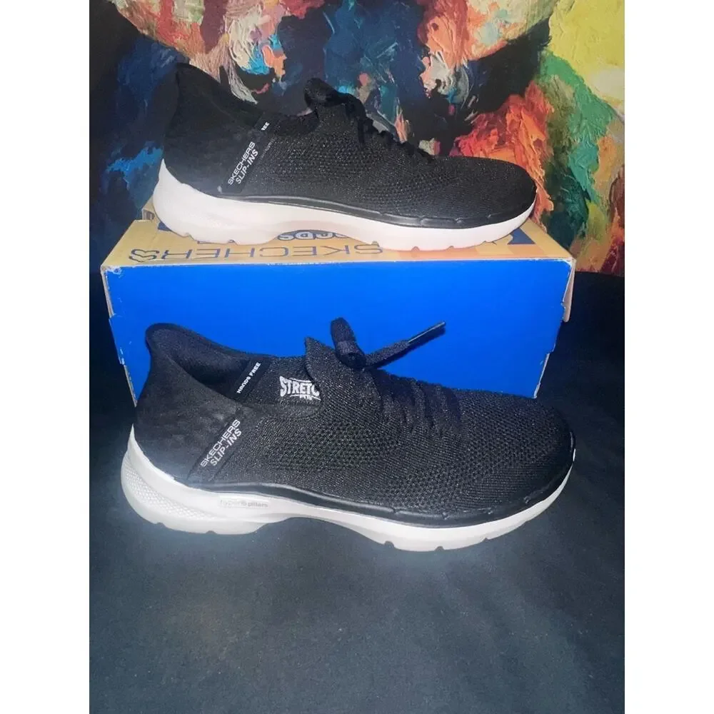 No.04 Skechers Go Walk 6 Lovely Day Slip-ins Women's Sneakers 124568/BKW